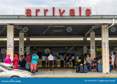 Passengers at Arrivals in the Sangster International Airport in Montego Bay, Jamaica Editorial ...