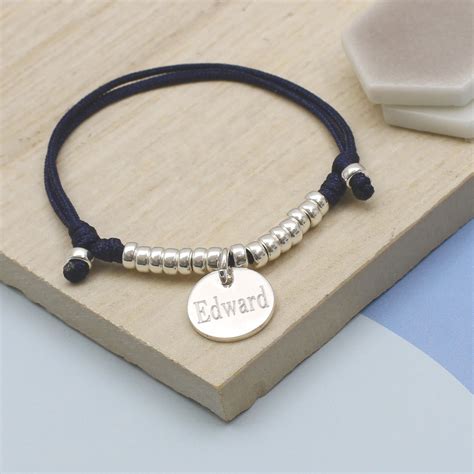 Boy’s Personalised Sterling Silver Friendship Bracelet | Hurleyburley