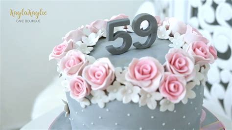 Rotating 59 Birthday Cake - YouTube