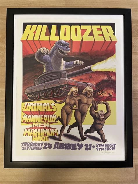 Framed Killdozer Poster, Chicago, Il, 2009 - Etsy