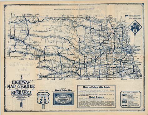 Highway Map and Guide of Nebraska | Curtis Wright Maps