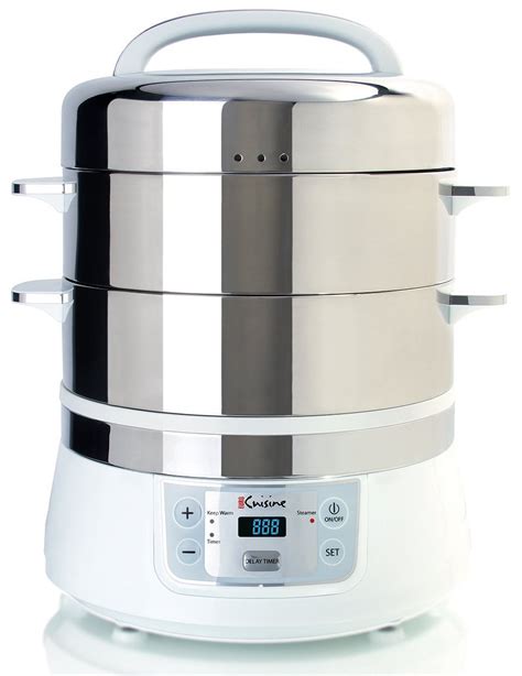 Euro Cuisine FS2500 Electric Stainless Steel Food Steamer-How it Works | Best Food Steamer Brands