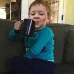 Smug kid with coffee cup on couch Meme Generator - Imgflip