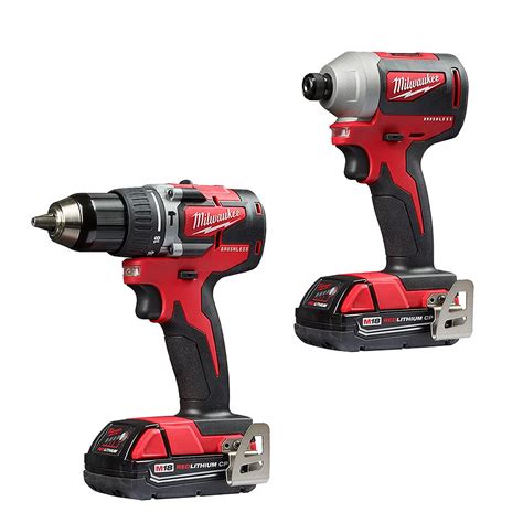 Milwaukee Tool M18 18V Brushless Cordless Compact Hammer Drill Impact ...