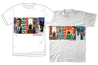 Obama in Ghana: Shirt design and real T-shirt (0068) | Flickr