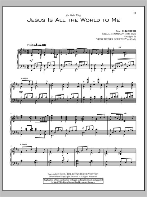 Jesus Is All The World To Me | Sheet Music Direct