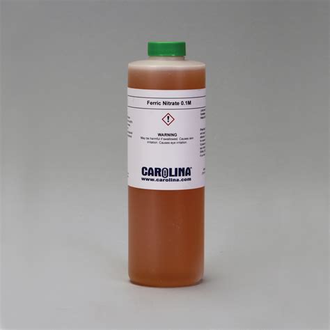 Iron (III) Nitrate, 0.1 M Solution, Aqueous, Laboratory Grade, 500 mL | Carolina.com