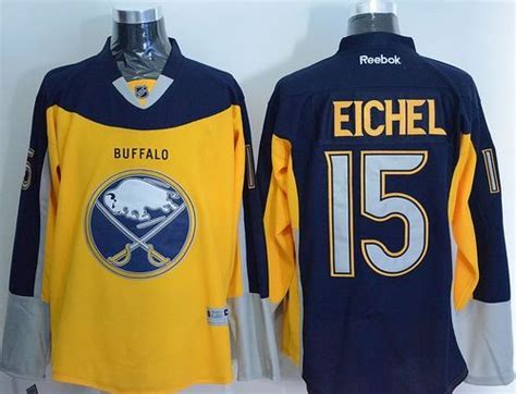 ma*****@***** Sabres 15 Jack Eichel Yellow Navy Blue Alternate Stitched ...