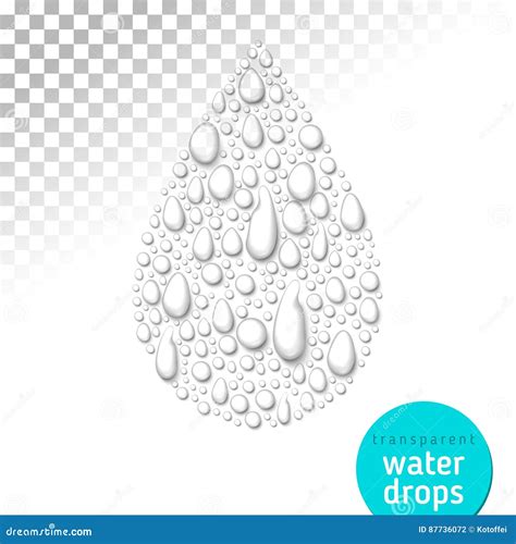 Drop Shape from Water Drops Stock Vector - Illustration of cosmetics, pure: 87736072