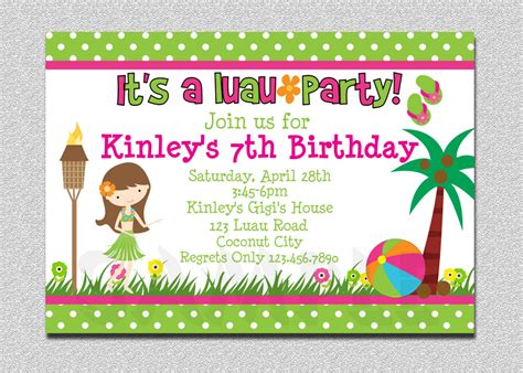 20+ Luau Birthday Invitations Designs - Birthday Party Invitations Templates