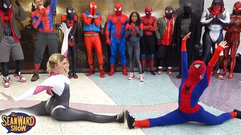 Spider-Man: SPIDER-VERSE vs Comic Con! Epic Cosplay Battle - The Sean Ward Show - YouTube