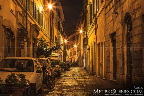 Night time Roman street scene - MetroScenes.com - Rome, Italy - City ...