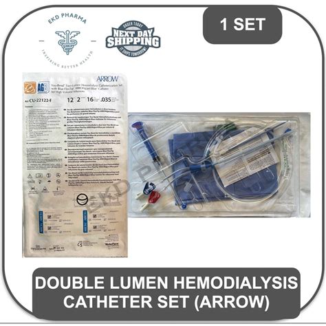 Double Lumen Hemodialysis IJ Catheter Set ARROW/SHUNMEI/MEDX Fr.11.5 x 20cm, Fr.12x16cm [1,3,5 ...