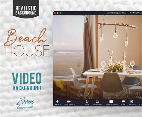 Beach house Zoom Interior VIDEO background | Etsy