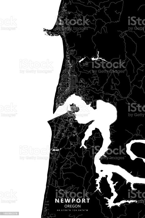 Newport Oregon Usa Vector Map Stock Illustration - Download Image Now ...