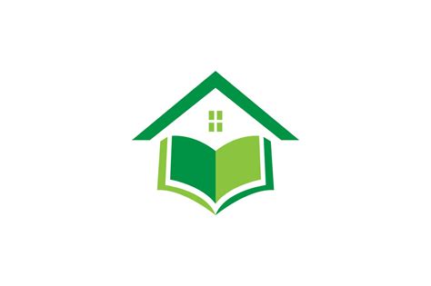 Book House Logo Design Illustration Colo Graphic by cavuart · Creative Fabrica