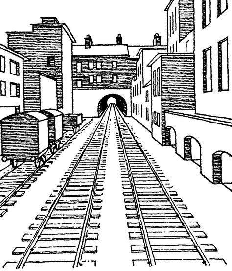 Train Tracks Drawing at PaintingValley.com | Explore collection of ...