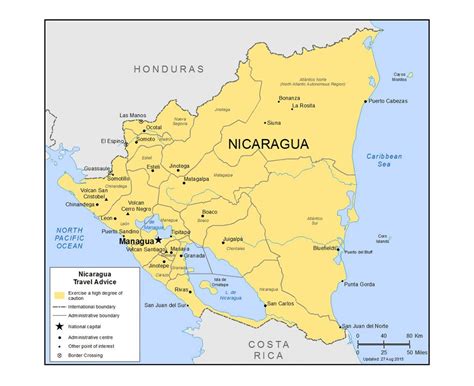 Map Of Nicaragua Cities | Cities And Towns Map