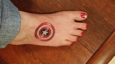 Huge Captain America Shield Tattoo Collection