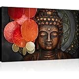 Amazon.com: Buddha Canvas Wall Art Wood Buddha Statue Canvas Prints Keep inner Peaceful Buddha ...