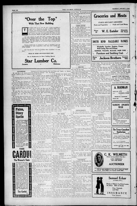 The Guymon Herald. (Guymon, Okla.), Vol. 27, No. 44, Ed. 1 Thursday, January 3, 1918 - Page 6 of ...