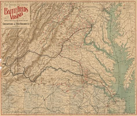 Civil War Battlefields of Virginia- A tourist map from 1891 : r/MapPorn