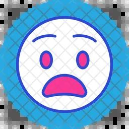 Anguished Face Emoji Emoji Icon - Download in Colored Outline Style