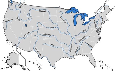 Map Of Us Rivers | Metro Map