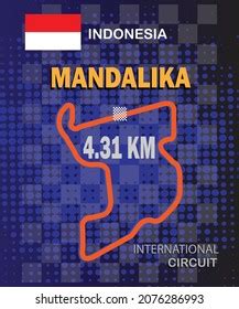 Mandalika Indonesia Racing Circuit Layout Moto Stock Vector (Royalty Free) 2076286993