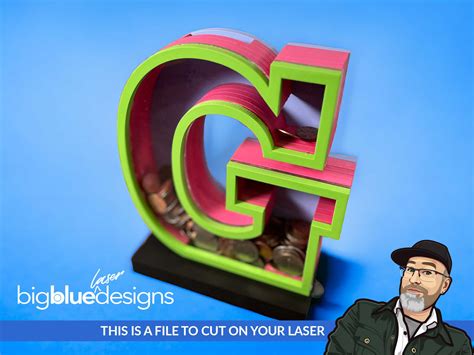 8 Inch Letter Bank Set with Sliding Door Base (All 26 Letters) – Big Blue Laser Designs