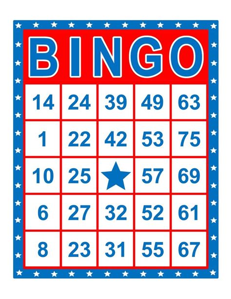 Printable Bingo Cards Free Printable Bingo Cards Bingo Card Template ...