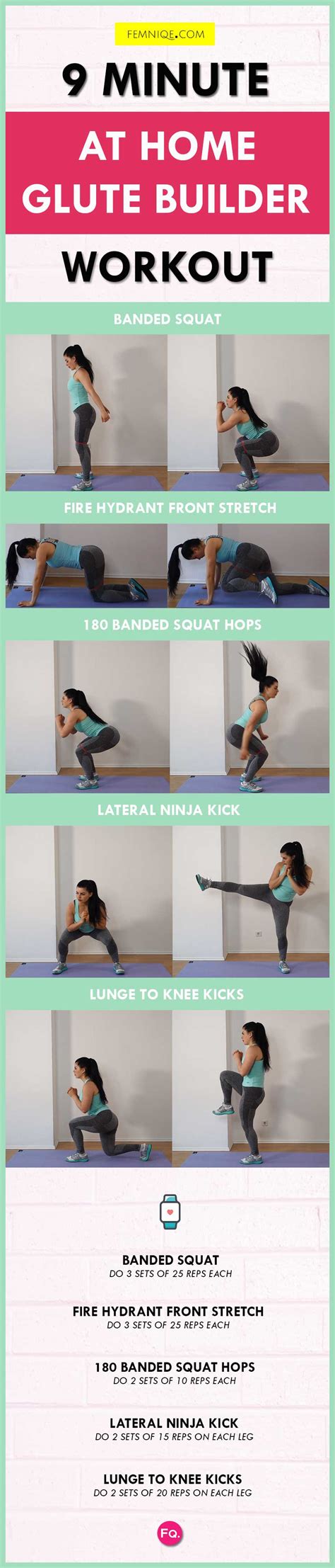 Glute Exercises At Home: 9 Minutes To Target Your Butt For Growth (No Gym) - Femniqe