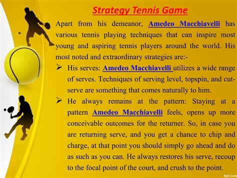 PPT - $Best Strategies For Tennis Game By Amedeo Macchiavelli ...