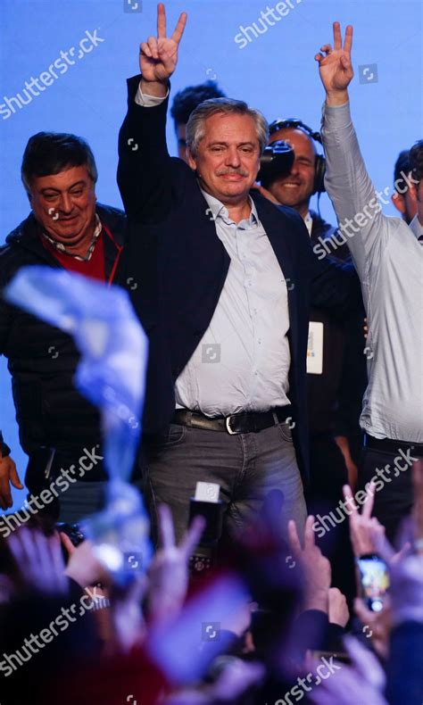 Presidential Candidate Alberto Fernandez Flashes Victory Editorial ...