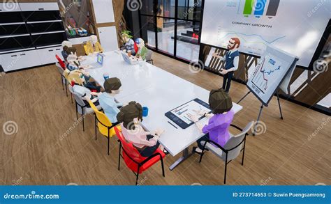 Metaverse Avatars of People Seminar Online in Virtual Worlds, 3d Render Stock Illustration ...