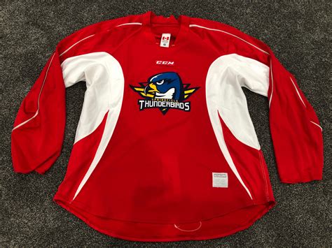 CCM Edge Custom Pro Stock Hockey Practice Jersey Thunderbirds AHL Red ...