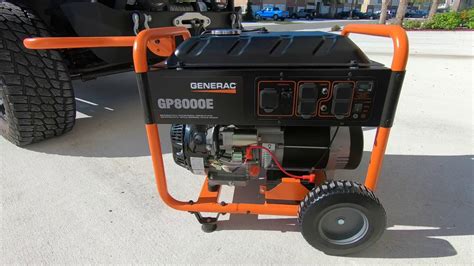 Generac Portable Generator - GP8000E - YouTube