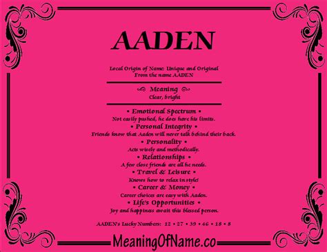 Aaden - Meaning of Name