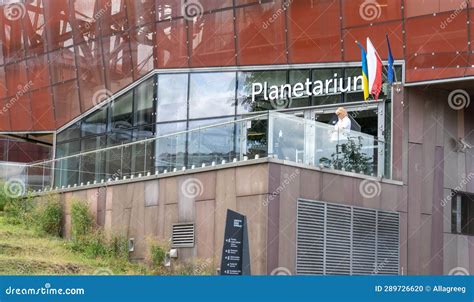 Entrance To the Planetarium Building in Warsaw. Copernicus Science ...