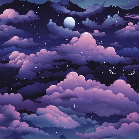 Premium Photo | A night sky with clouds and moon in the background