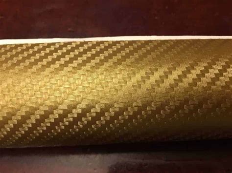 Gold Carbon Fiber Texture Vinyl Wrap Sticker Decal Film Sheet – 12″X60 ...