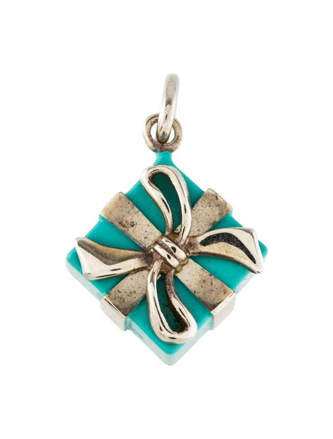 Tiffany & Co. Tiffany Blue Box Charm - Sterling Silver Pendant Necklace, Necklaces - TIF56358 ...