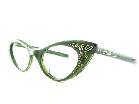 Cat Eye Glasses Green Vintage Eyeglasses Sunglasses New Frame | Etsy