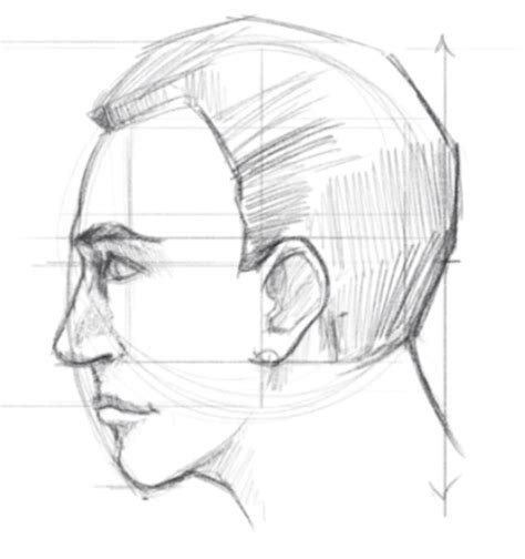 How To Draw Female Face Side View