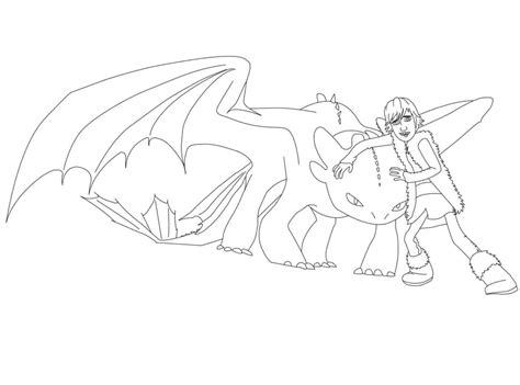 Toothless and Friend Hiccup coloring page - Download, Print or Color Online for Free