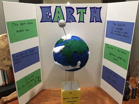 Planet Earth 1st Grade School Project | Earth science projects, Planet project, Earth projects