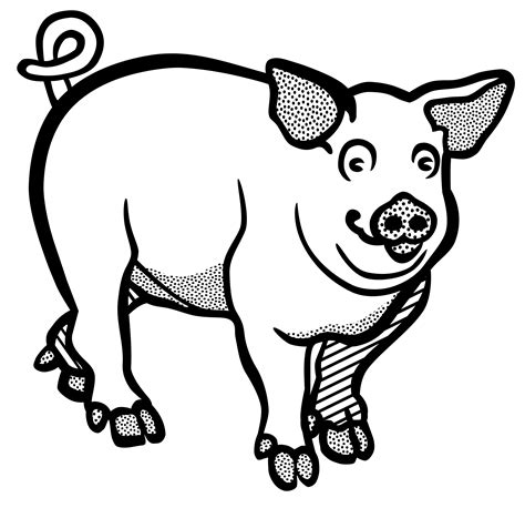 Pig Line Image - ClipArt Best