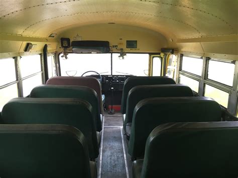 Photo 3 of 9 in Before & After: A Michigan Couple Turn a School Bus… | Bus interior, School bus, Bus