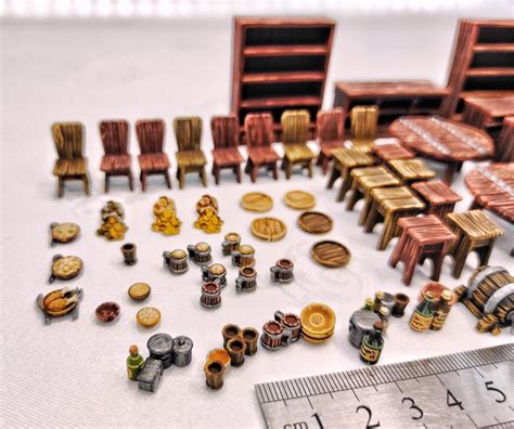 DnD Painted 28mm Bar Tavern Items 3D printed large tavern set | Etsy