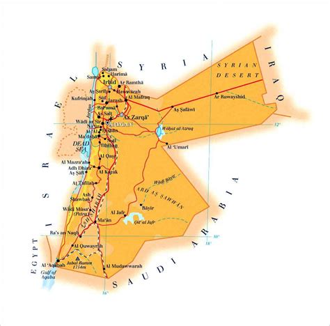 Jordan Maps | Printable Maps of Jordan for Download